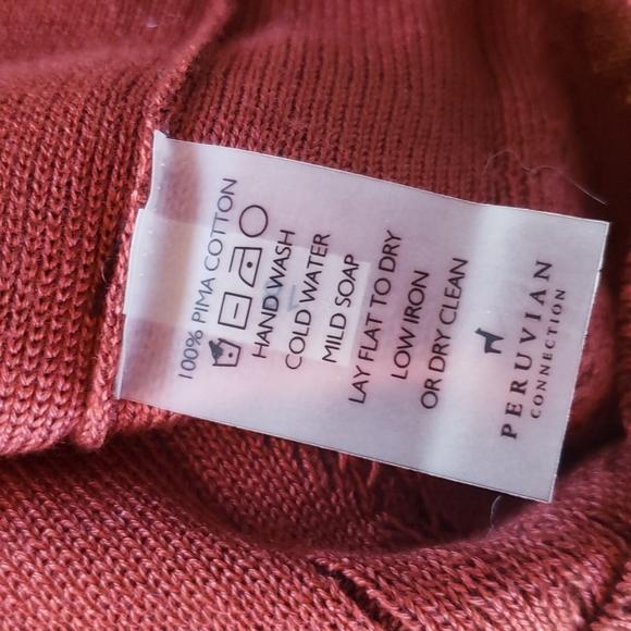 PERUVIAN CONNECTION Bedelia Pima Cotton Sweater Dress sz M Women's - Picture 10 of 12